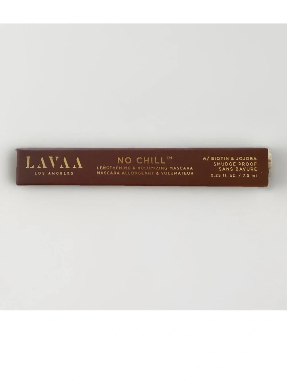 LAVAA No Chill Mascara Brown Lengthening & Volumizing Smudge Proof Biotin NIB